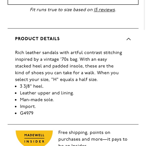 Madewell Cora Stitched Sandal - Picture 2 of 7